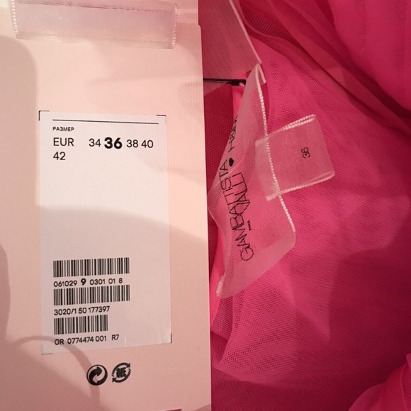H&M X GIAMBATTISTA VALLI Hot Pink Tulle Dress - Picture 6 of 11